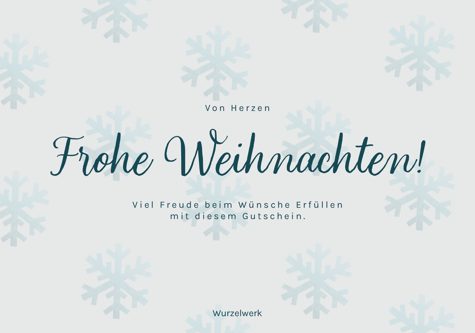 Gutscheinkarte mit Weihnachtsmotiv