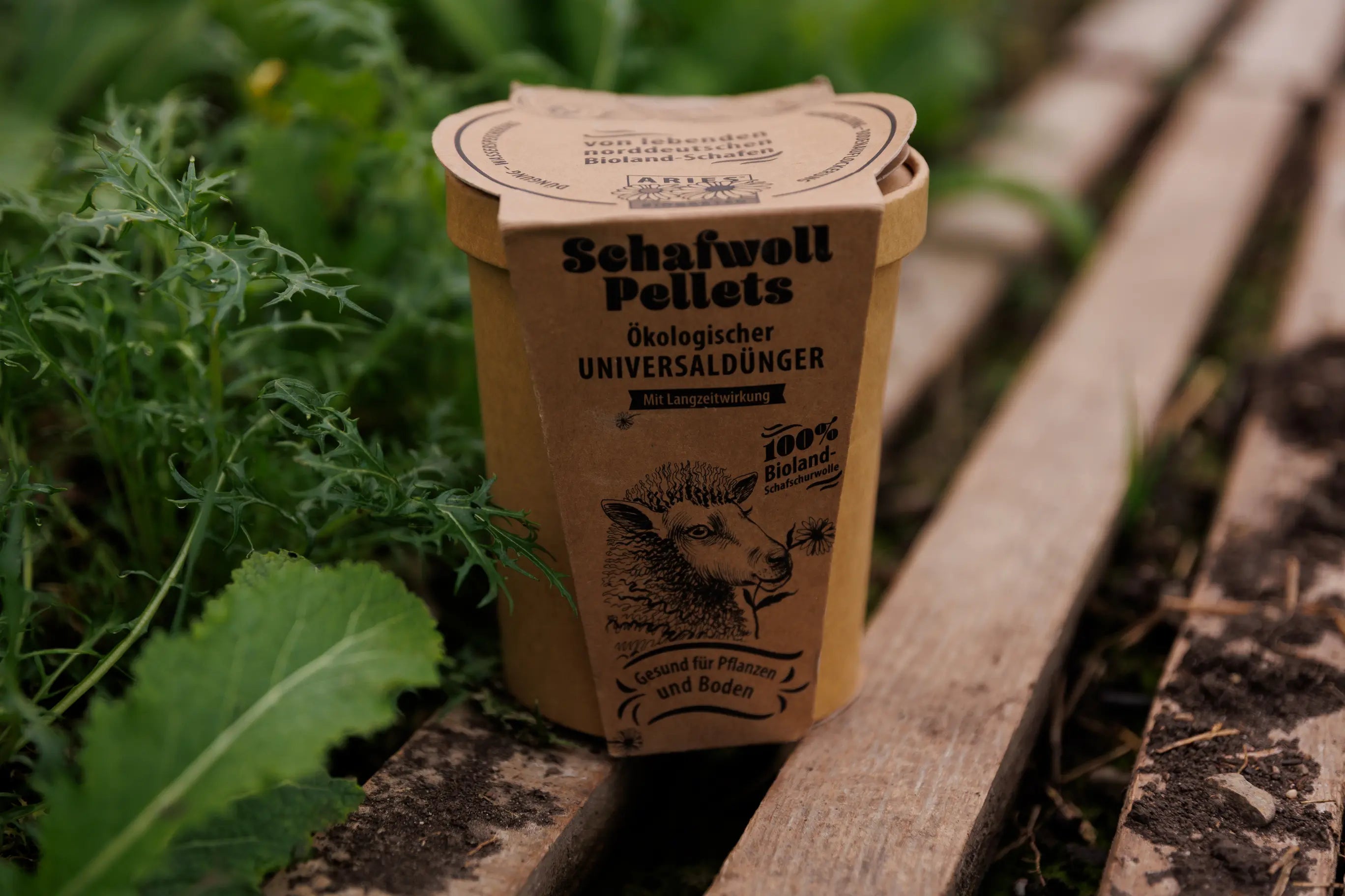 Langzeitdünger aus Schafwollpellets