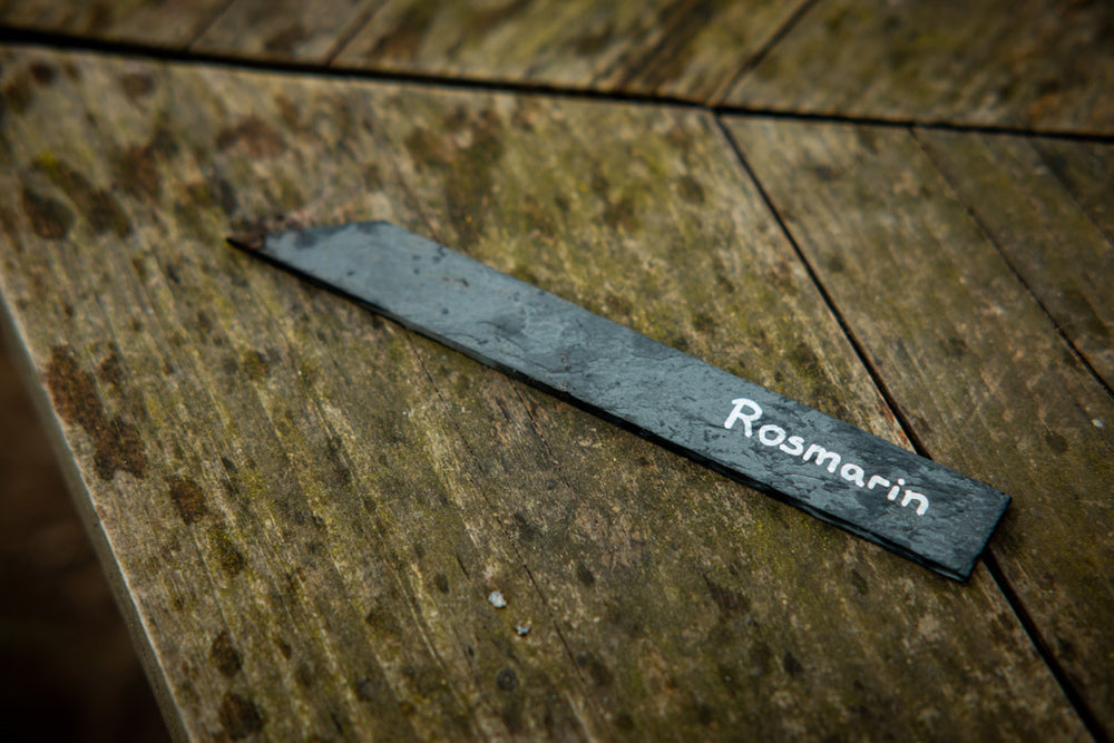 Pflanzschild aus Schiefer