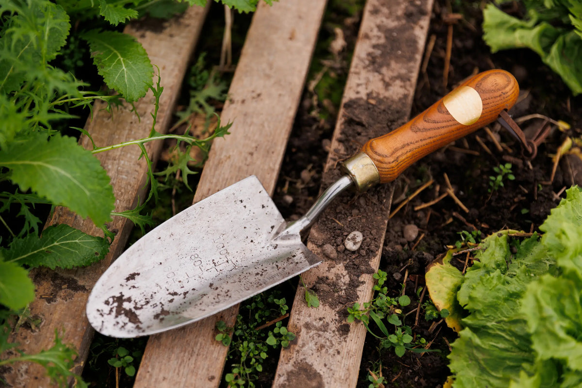 Handschaufel im Garten