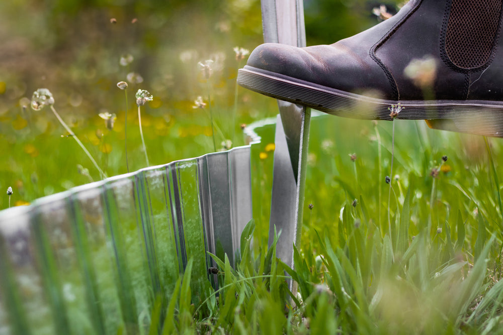 Rasenkante aus Metall