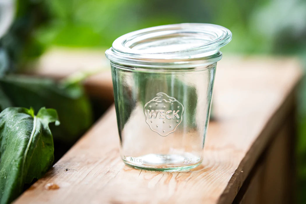 Weckglas mit Deckel im Detail