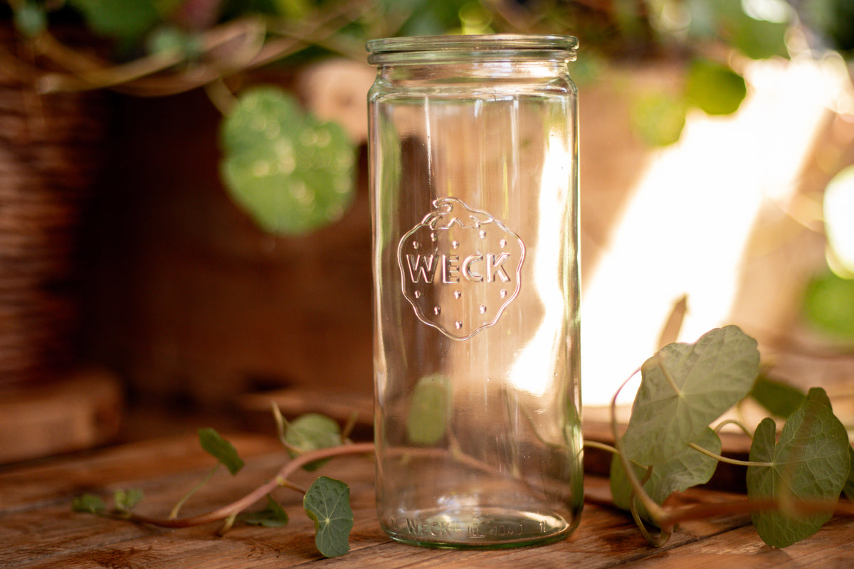 Weckglas mit Deckel im Detail