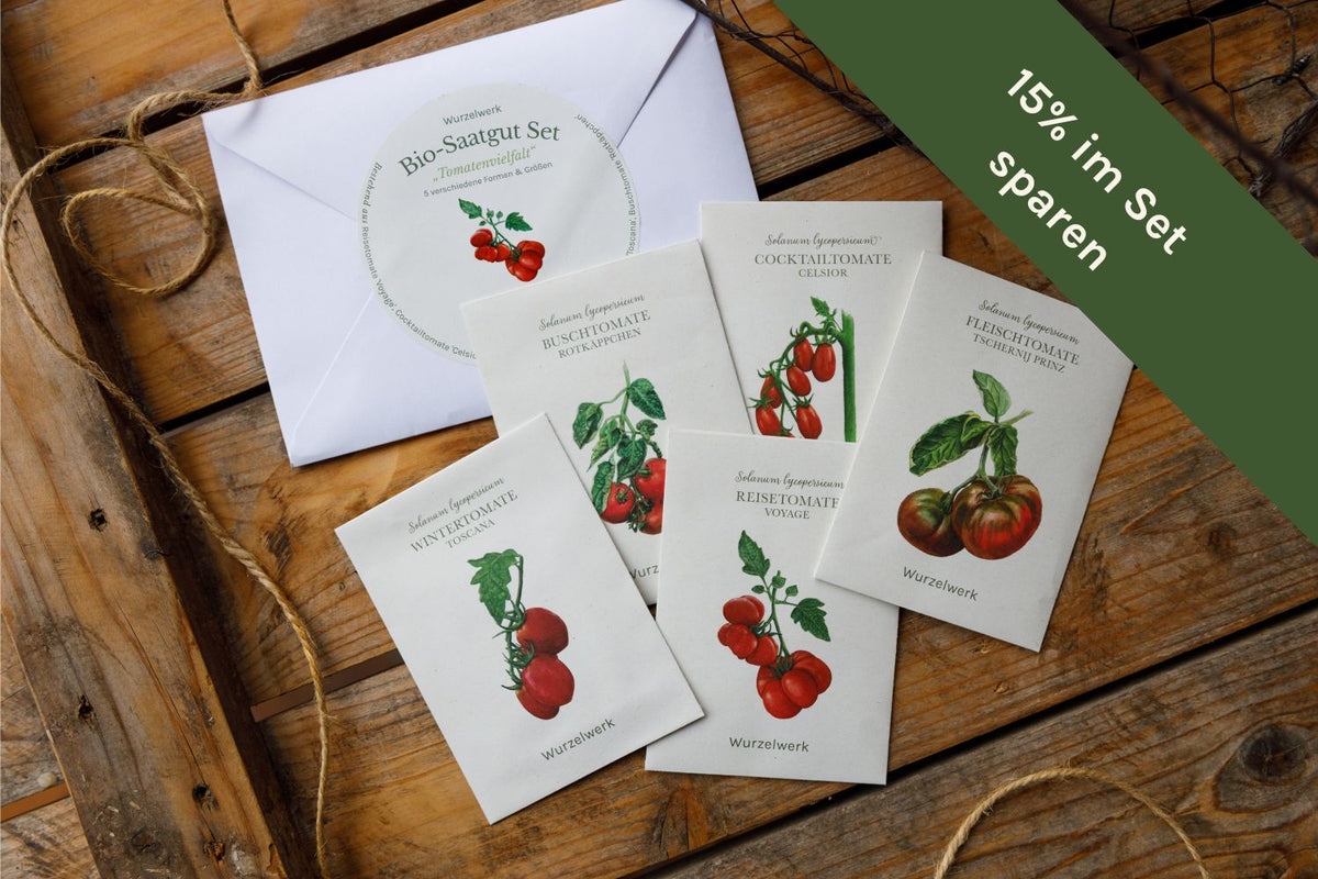 Bio-Saatgut Set "Tomatenvielfalt" mit 5 Saatguttütchen
